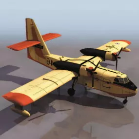 Canadair Cl-215 Firefighting Amphibious Aircraft 3d model