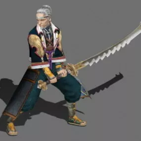 Old Samurai Warrior 3d model
