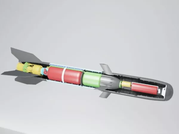 Missile Cross Section 3d model Missile Cross Section 3d model