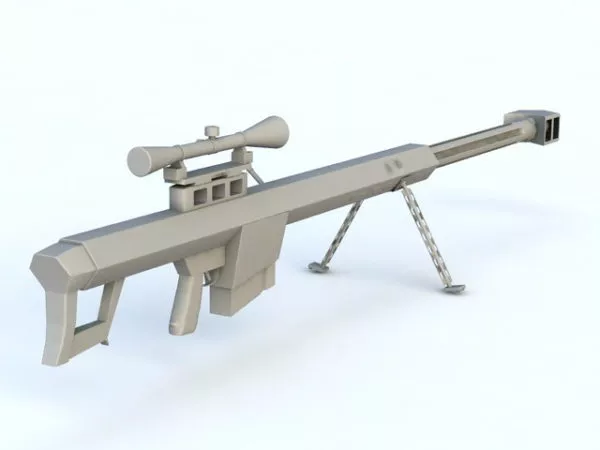 Barrett Sniper Rifle 3d model Barrett Sniper Rifle 3d model