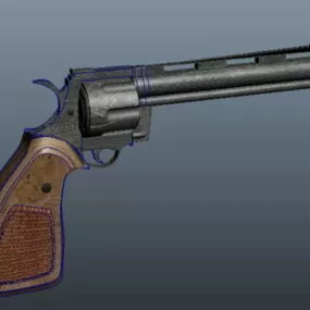 Old Revolver Gun 3d model