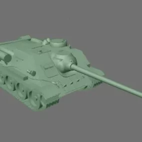 Su-100 Tank Destroyer 3d model