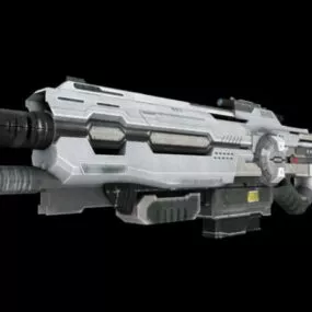Animated Sci-fi Gun 3d model