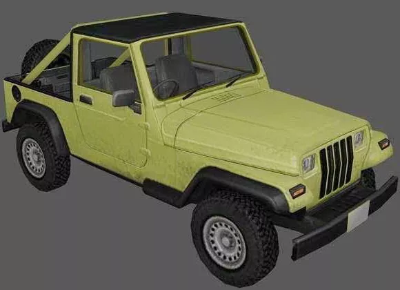 Jeep Wrangler Pickup 3d model Jeep Wrangler Pickup 3d model