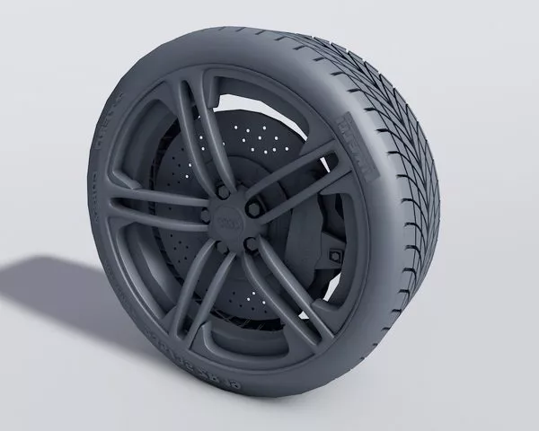 Automotive Alloy Rim 3d model