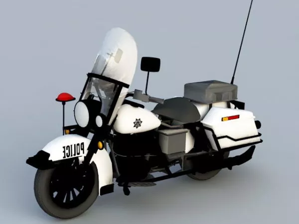 Usa Police Motorcycle 3d model Usa Police Motorcycle 3d model