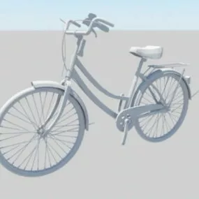 Old Retro Bicycle 3d model