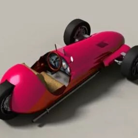 Old 3 Wheel Car 3d model