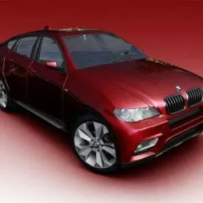 Bmw Sedan Red Car 3d model