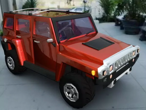 Hummer H3 Pickup 3d model