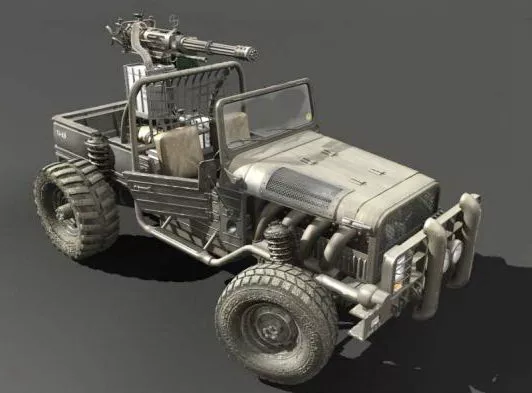 Red Pickup Truck 3d model