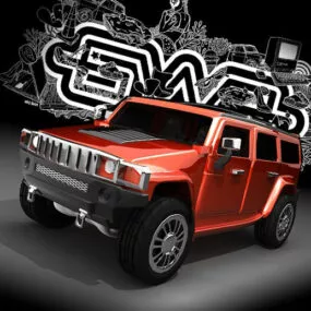Nice Humvee Hummer H3 Suv Car 3d model