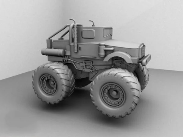 Modern Tow Tractor 3d model