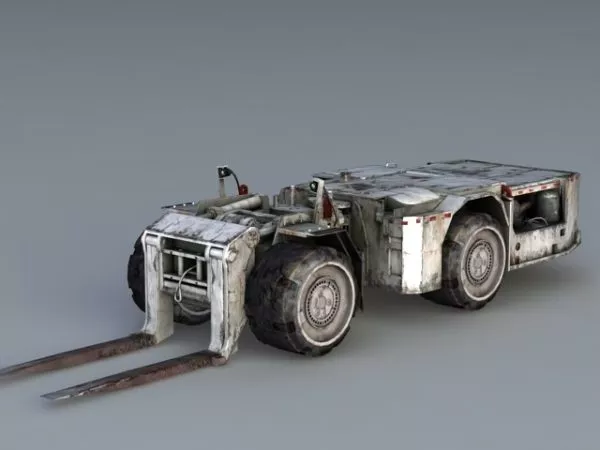 Yellow Warehouse Forklift 3d model