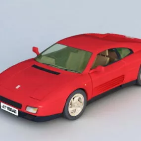 Sport Car Ferrari 348 Model 1992 3d model