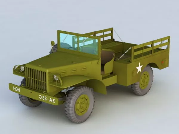 Red Pickup Truck 3d model