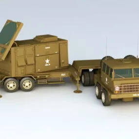 Military Patriot Missile Radar Control Station 3d model