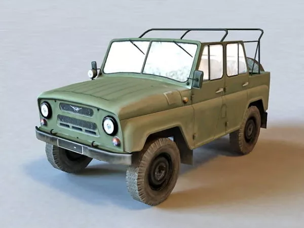 Russian Uaz Military Vehicle 3d model Russian Uaz Military Vehicle 3d model