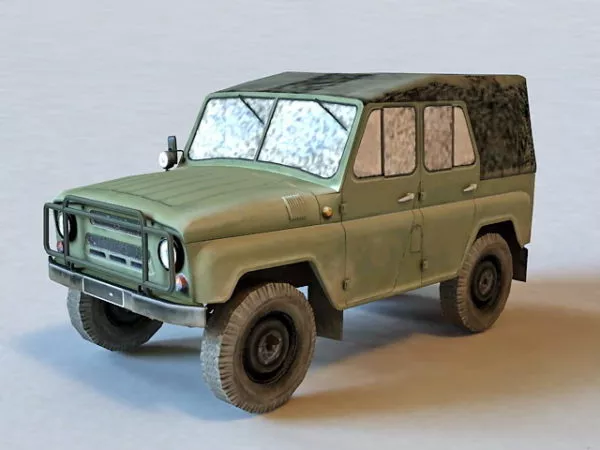 Russian Military Uaz Car 3d model Russian Military Uaz Car 3d model