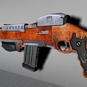 Old Assault Rifle Gun 3d model