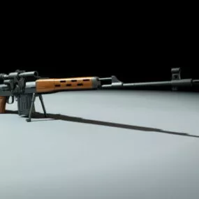 Weapon Military Sniper Rifle Gun 3d model