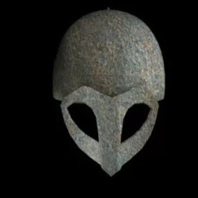 Old Viking Helmet 3d model