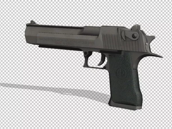 Beretta M9 Pistol With Ammo Shell 3d model