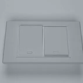 Wall Double Rocker Switch 3d model
