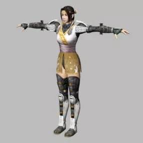 Ninja Girl Female Character 3d model