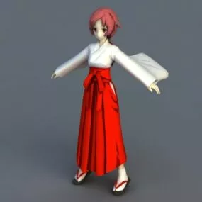 Japanese Anime Girl Character 3d model