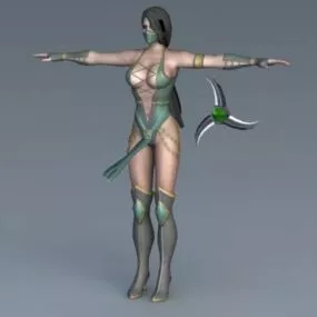 Hot Ninja Assassin Female Character 3d model