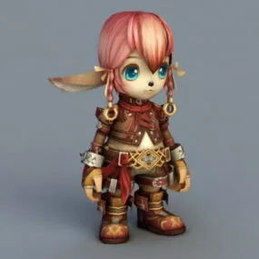 Chibi Girl Character 3d model