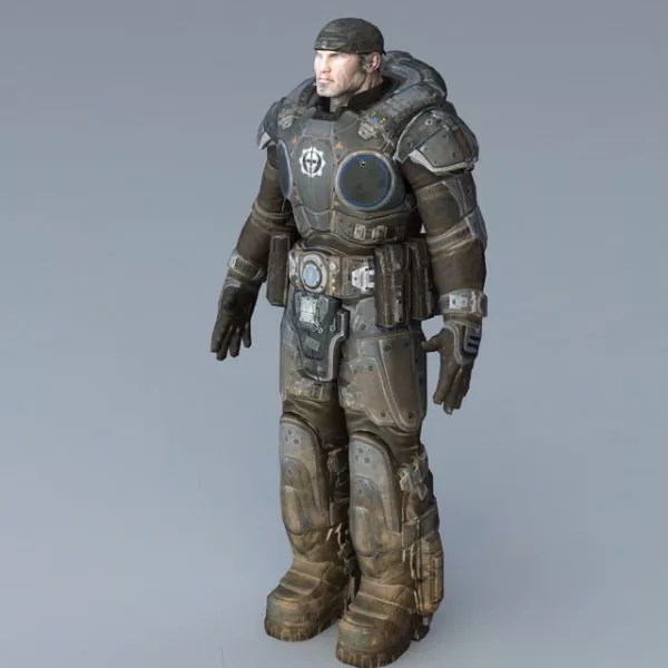 Soldier Character With Cover Hat 3d model