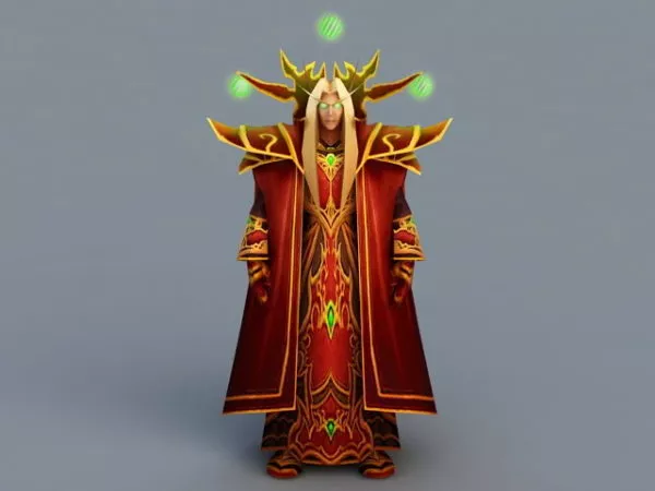 Prince Kaelthas Warcraft Character 3d model Prince Kaelthas Warcraft Character 3d model