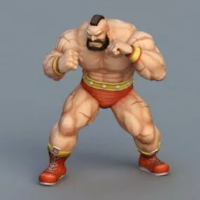 Zangief Street Fighter Character 3d model