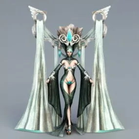 Black Queen Game Character 3d model