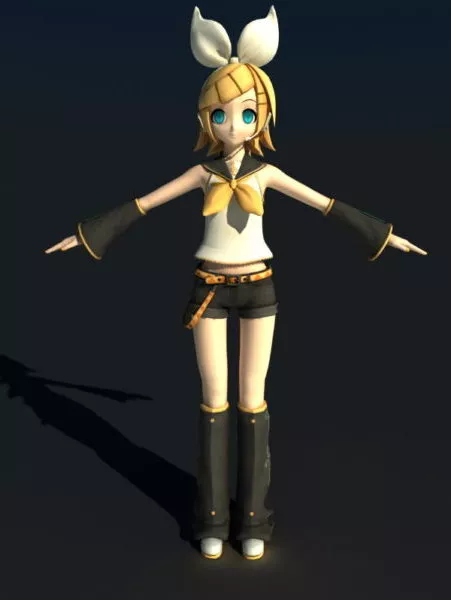 Kagamine Anime Character 3d model Kagamine Anime Character 3d model