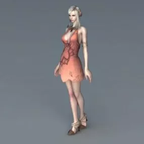Animated Elf Girl Character 3d model
