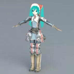 Valkyria Alicia Character 3d model