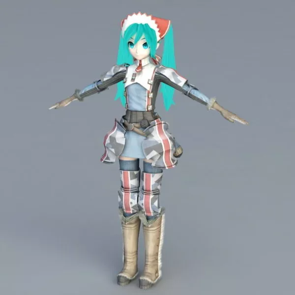 Valkyria Alicia Character 3d model Valkyria Alicia Character 3d model