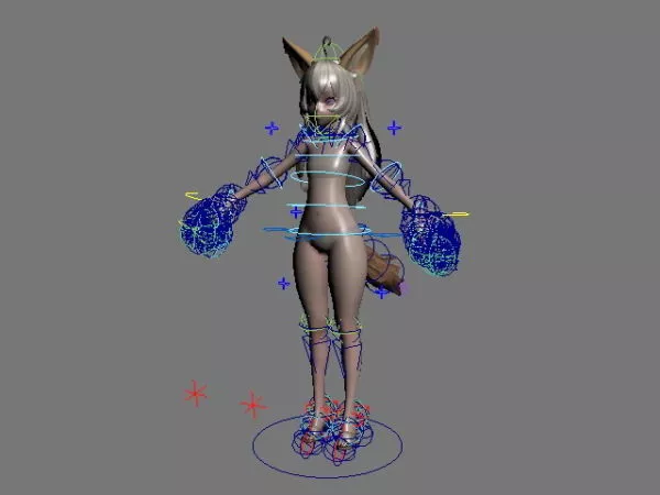 Cartoon Fox Animal Lowpoly 3d model