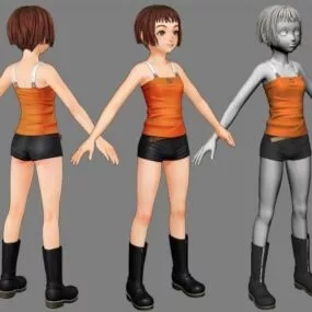 Teenage Girl 3d model
