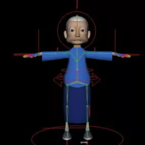 Cartoon Grandma Rigged 3d model