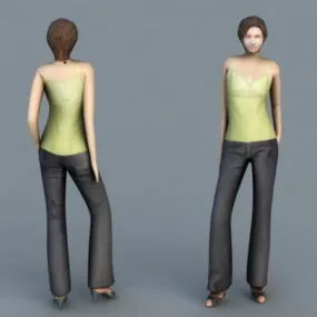 Glamorous Woman Character 3d model