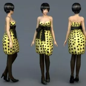 Beauty Fashion Girl 3d model