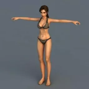 Lara Croft Bikini Character 3d model