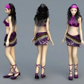 Provocative Cute Woman 3d model