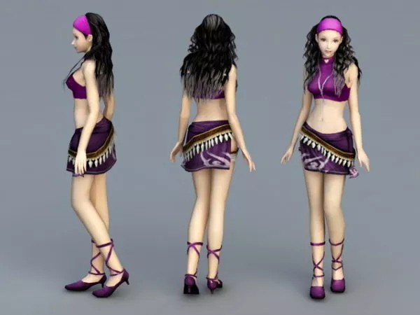 Provocative Cute Woman 3d model Provocative Cute Woman 3d model