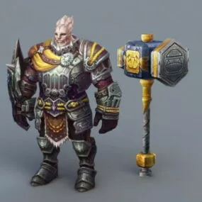 Asmodian Male Warrior 3d model