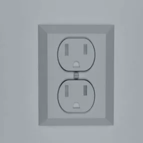 3 Pin Plug Power Socket 3d model